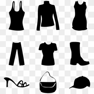 Svg Transparent Download Women S And Accessories Big - Clip Art Black Clothes - Png Download