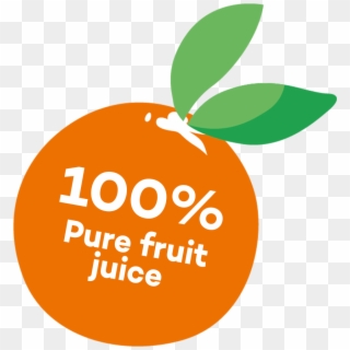 100% Pure Fruit Juice - 100% Fruit Juice Text Clipart