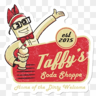 Mclaffytaffy Taffy's Soda Shop Sticker - Cartoon Clipart
