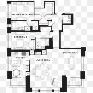 Unit A Alt Arial View - Ritz Carlton Residences Boston Floor Plan Clipart