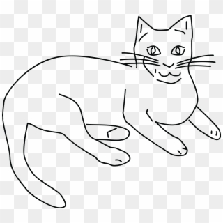 Free Clipart Of A Black And White Cat - Cat Clipart Black And White Jpeg - Png Download