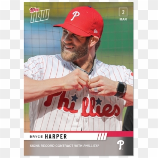2019 Topps Now - Bryce Harper Phillies Baseball Card Clipart