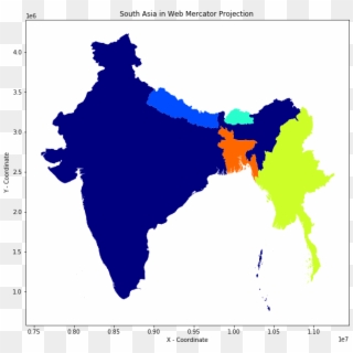 Images/notebooks Visualisation Wradlib Overlay 39 0 - Blue Map Of India Clipart