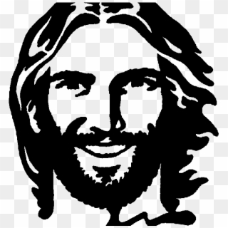 Ipad Jesus - Line Drawing Jesus Head Outline Clipart