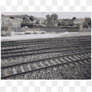 Railroad Tracks Clipart Train Road - Track - Png Download