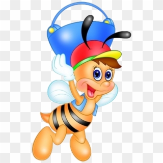 Honey Bee Cartoon, Cartoon Bee, Cute Cartoon Animals, - Clip Art - Png Download