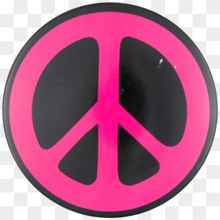 Pink Peace Sign Cause Button Museum Clipart