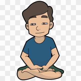 Relaxed Cartoon Man Doing Meditation - Relaxed Person Cartoon Png Clipart