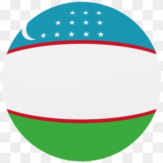 Uzbekistan Round Flag - Circle Clipart