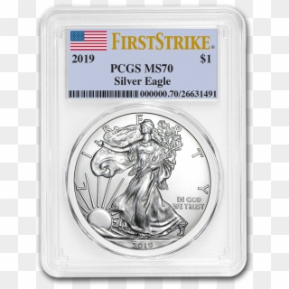 2019 Silver American Eagle Ms-70 Pcgs Coin For Sale - 2016 American Silver Eagle Clipart