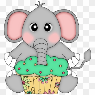 Elephant Clipart Washing - Birthday Elephant Clipart - Png Download