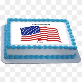 Personalised American Flag Fondant Icing Cake Topper - Littlest Pet Shop Sheet Cake Clipart