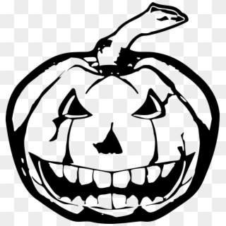 Pumpkin Clipart Creepy - Scary Jack O Lantern Clip Art - Png Download