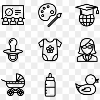 School And Childhood - Posts Icons Clipart
