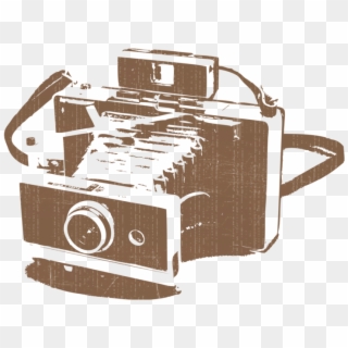 Vintage Camera - Polaroid Camera Stencil Clipart