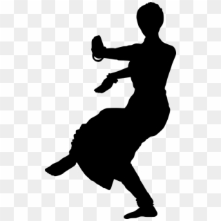 In The Word 'bharatam', When The First Letter 'bha' - Dancer Silhouette Clipart