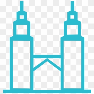 Petronas Twin Towers Icons Png - Malaysia Twin Tower Icon Clipart