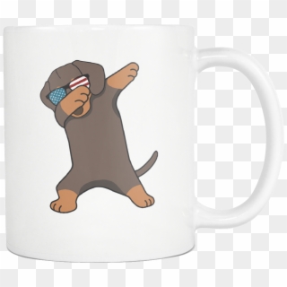 Dabbing Dachshund Dog America Flag , Png Download - Otter Clipart
