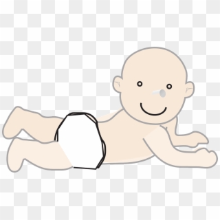 Baby Diaper Cute Child Little Png Image - Naked Baby Cartoon Transparent Clipart