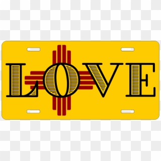 Love Zia License Plate - Icons Of New Mexico Clipart