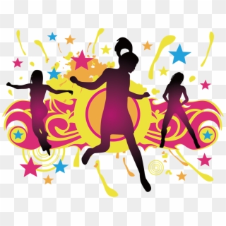Party Silhouette Women - Jumping Party Clipart