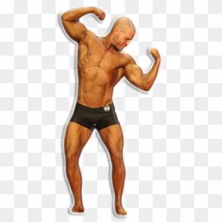 Posing Suits, Classic Physique/muscle Model Trunks - Bodybuilder Posing Png Clipart