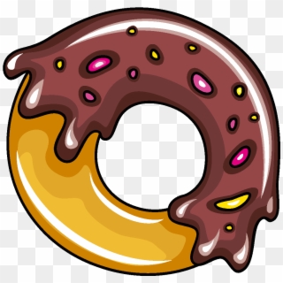 Vector Delicious Chocolate Donut - Vector Graphics Clipart