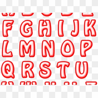 Alphabets Clipart Red - Png Download
