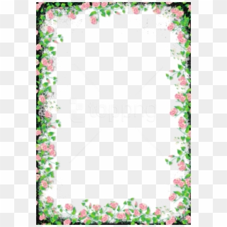 Free Png Black Transparent Flower Frame Background - Border Design Png Flower Clipart