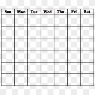 Calendar Transparent Weekly 3 Blank 31 - Blank Calendar No Background Clipart