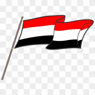 Yemen, Flag, Graphics, National Colors, The Mast - Mentahan Bendera Merah Putih Hitam Clipart
