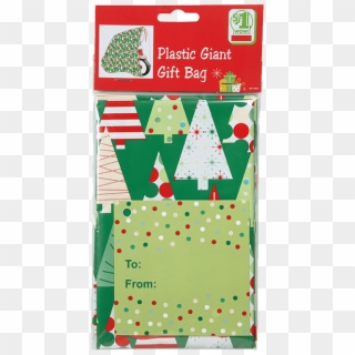 Set Of 4 Christmas Giant Label Large Gift Bags With - Patchwork Clipart