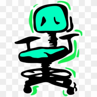 Fat Guy Sitting - Office Chair Clip Art - Png Download