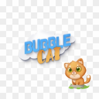 Logo And Start Screen For Bubble Cat Game Clipart