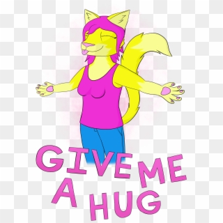 Give Me A Hug - Cartoon Clipart