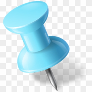 Blue Left Pushpin - Blue Push Pin Png Clipart