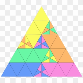 A Triangle Divided Into Three Equal Parts - Divide A Triangle Into 6 Equal Parts Clipart