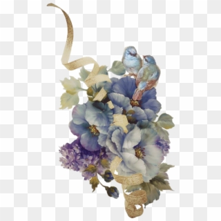 Picture Transparent Stock Flowers And Plants Artsy - Transparent Vintage Blue Flower Png Clipart