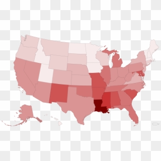 Homicide Rate By State[edit] - Cdc Obesity Map 2016 Clipart