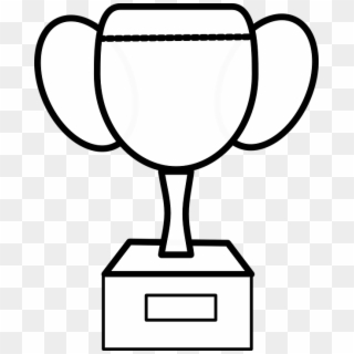 Trophy Cup Outline Award Winner Victory Victor - Prize Clipart Black And White - Png Download