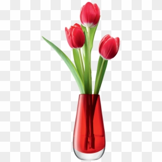 Vase With Red Flowers Clipart