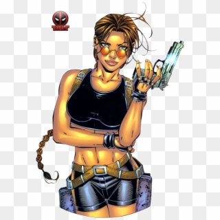 Kick @$$ - Lara Croft Tomb Raider Comic Clipart