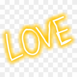#love #textart #wordart #words #text #heart #yellow - Neon Clipart