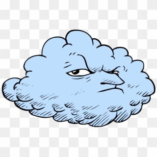 Angry Snow Cloud Cartoon Clipart