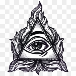 Allseeingeye Sticker By - Pyramid With Eye Drawing Clipart
