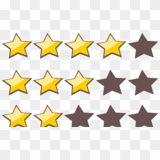 5 Star - 3 Star Rating Png Clipart