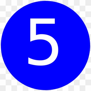 Number 5 With Blue Background Clipart
