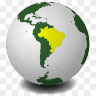 Lp Br Com Todas As Linhas - South America Map Globe Clipart