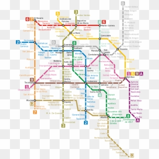 Mapa Del Metro De Ciudad De Mexico, Mexico El Metro - Mexico Metro Clipart