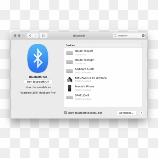 Bluetooth Pairing List - Pair Bluetooth Headphones On Mac Clipart